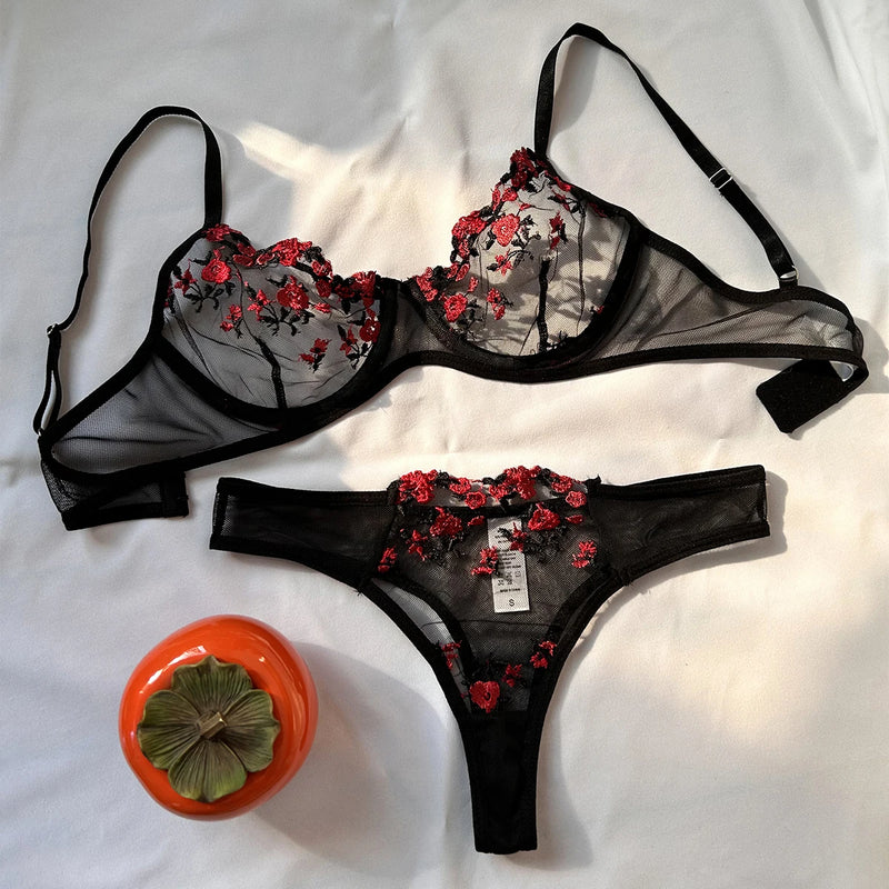 Conjunto de Lingerie Sexy EMBROIDERY