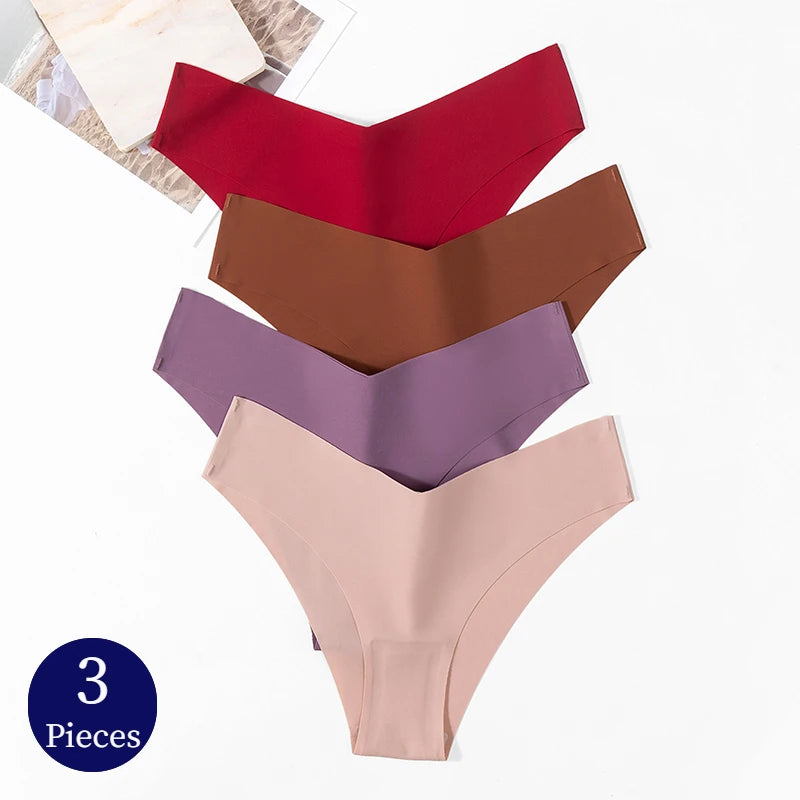 3 PCS - Lingerie Sem Costura de Seda Gelada