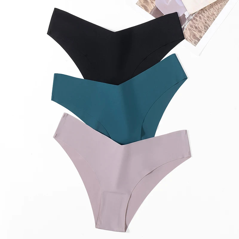 3 PCS - Lingerie Sem Costura de Seda Gelada