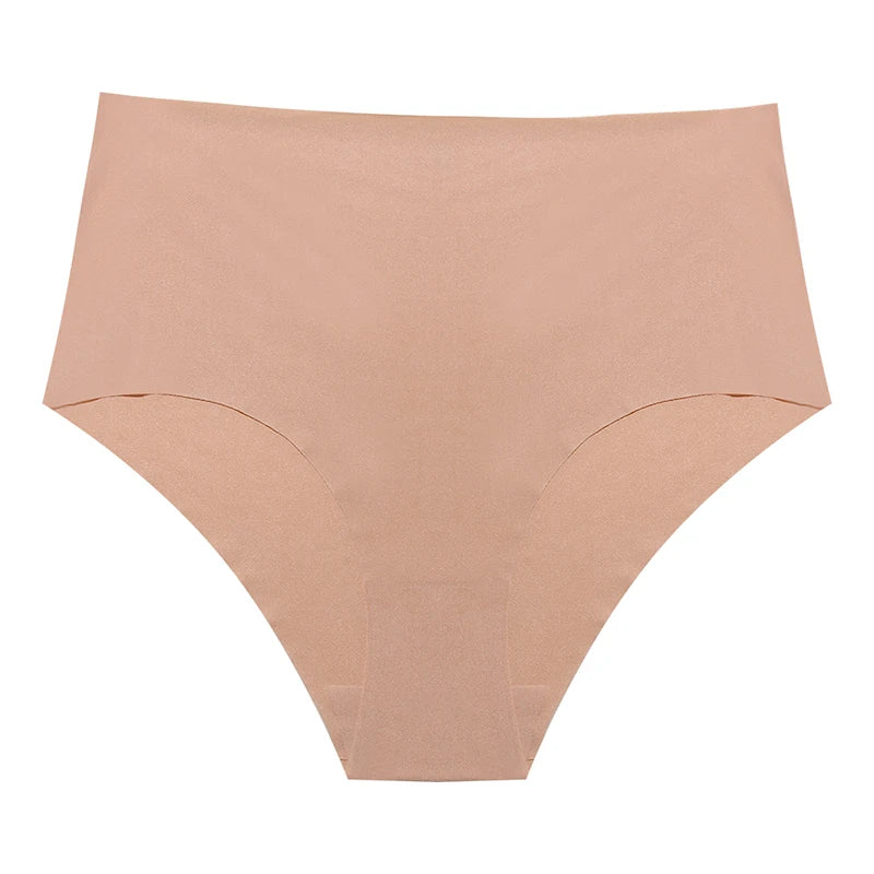 6 PCS - Lingerie Sem Costura Cintura Alta de Seda Gelada